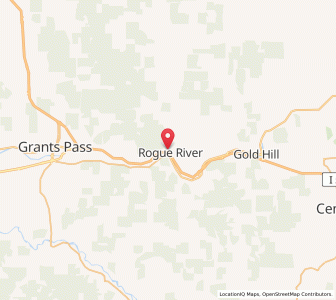 Map of Rogue River, Oregon