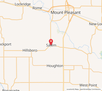 Map of Salem, Iowa
