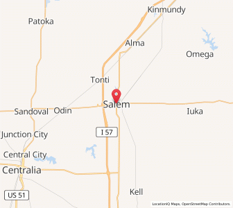 Map of Salem (Illinois), Illinois