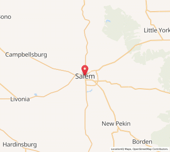 Map of Salem (Indiana), Indiana