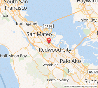 Map of San Carlos, California