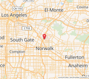 Map of Santa Fe Springs, California