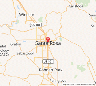 Map of Santa Rosa, California