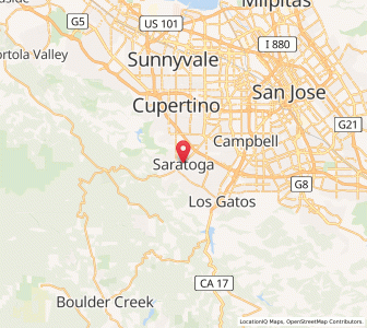 Map of Saratoga, California