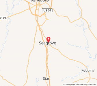 Map of Seagrove, North Carolina