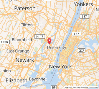 Map of Secaucus, New Jersey