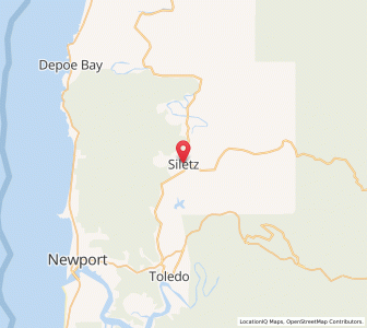 Map of Siletz, Oregon