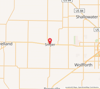 Map of Smyer, Texas