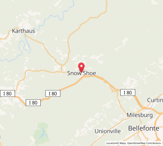 Map of Snow Shoe, Pennsylvania