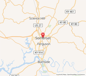 Map of Somerset (Kentucky), Kentucky