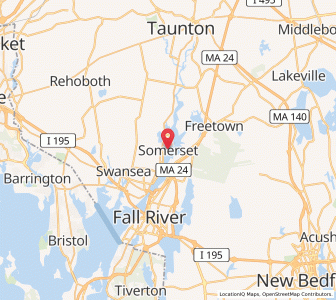 Map of Somerset (Massachusetts), Massachusetts