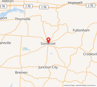 Map of Somerset, Ohio