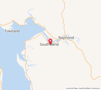 Map of South Bend, Washington