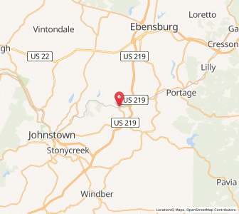 Map of South Fork, Pennsylvania