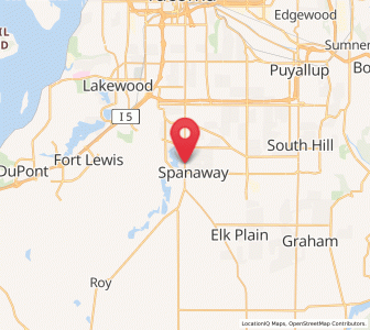 Map of Spanaway, Washington