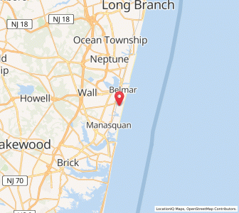 Map of Spring Lake (New Jersey), New Jersey