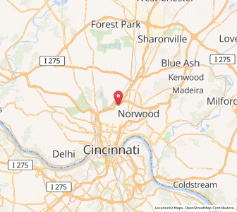 Map of St. Bernard, Ohio