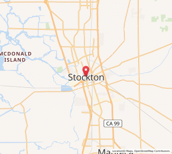 Map of Stockton, California