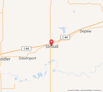 Map of Stroud (Oklahoma), Oklahoma