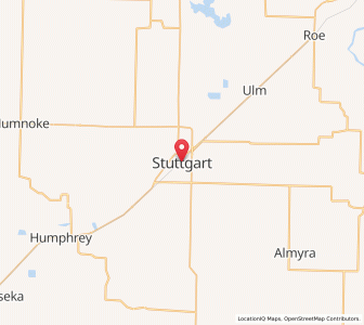 Map of Stuttgart (Arkansas, USA), Arkansas