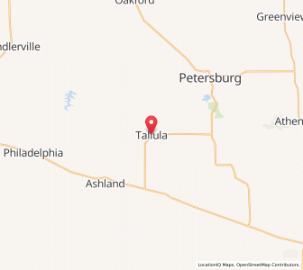 Map of Tallula, Illinois