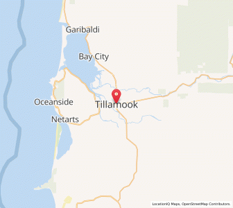 Map of Tillamook, Oregon