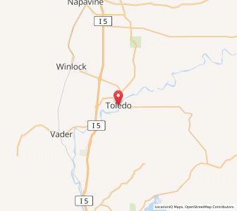 Map of Toledo, Washington