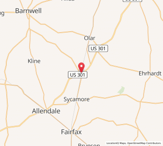 Map of Ulmer, South Carolina