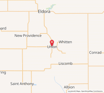 Map of Union, Iowa