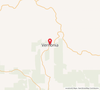 Map of Vernonia, Oregon