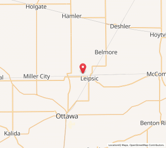 Map of West Leipsic, Ohio