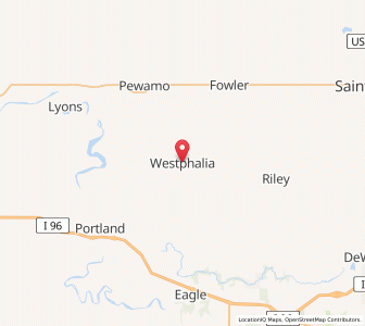 Map of Westphalia, Michigan