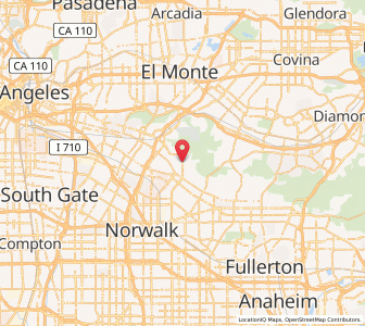 Map of Whittier, California