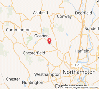 Map of Williamsburg, Massachusetts