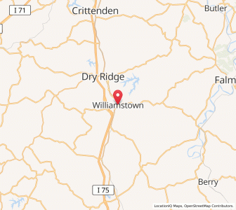Map of Williamstown (Kentucky), Kentucky