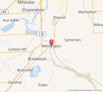 Map of Wilmington (Illinois), Illinois