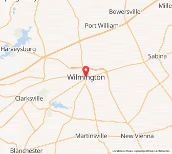 Map of Wilmington (Ohio), Ohio