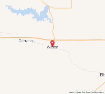 Map of Wilson, Kansas