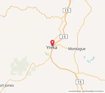 Map of Yreka, California